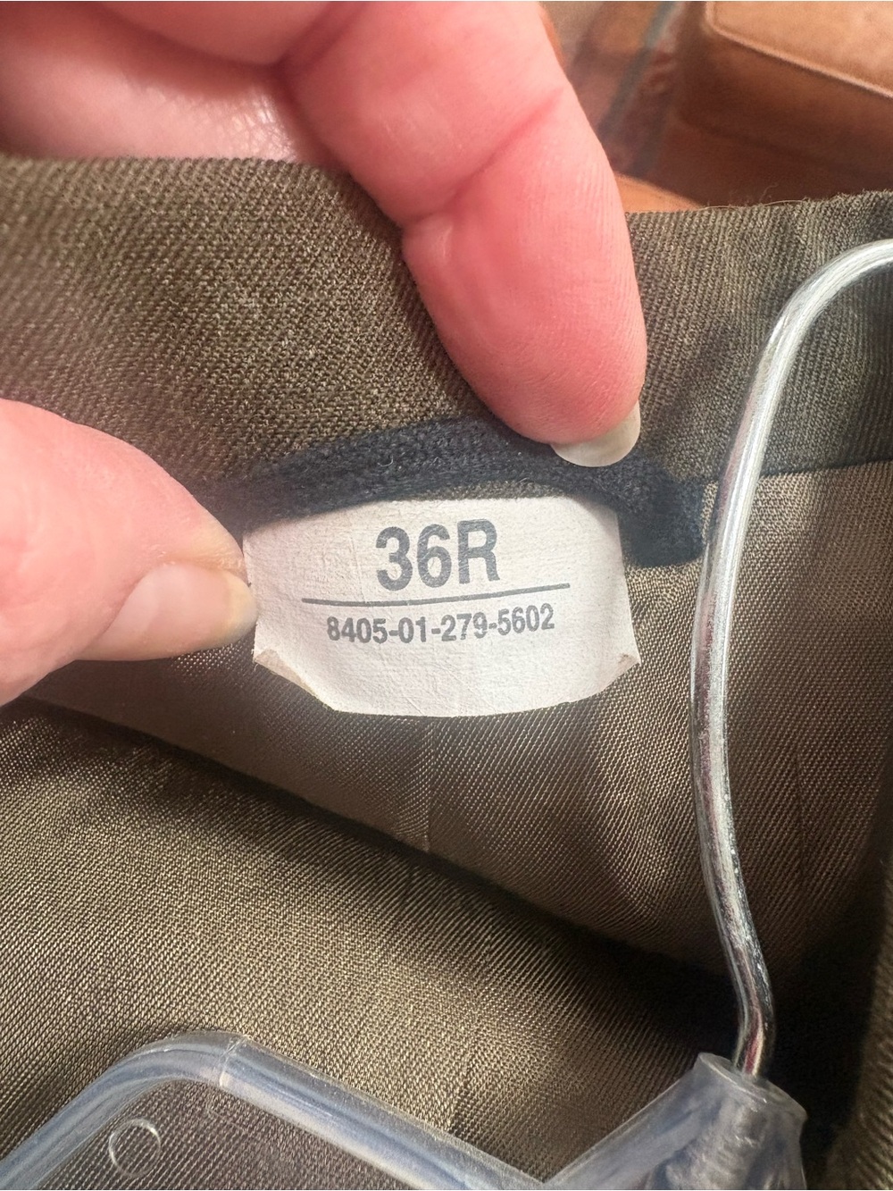 Vintage USMC Alpha Business Green Military Wool Jacket 36R FLAWS costume - Picture 15 of 16